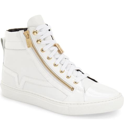 versace shoes cheap sneakers|versace zipped high top sneakers.